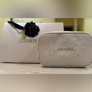 Chanel Gold Cosmetic Bag
